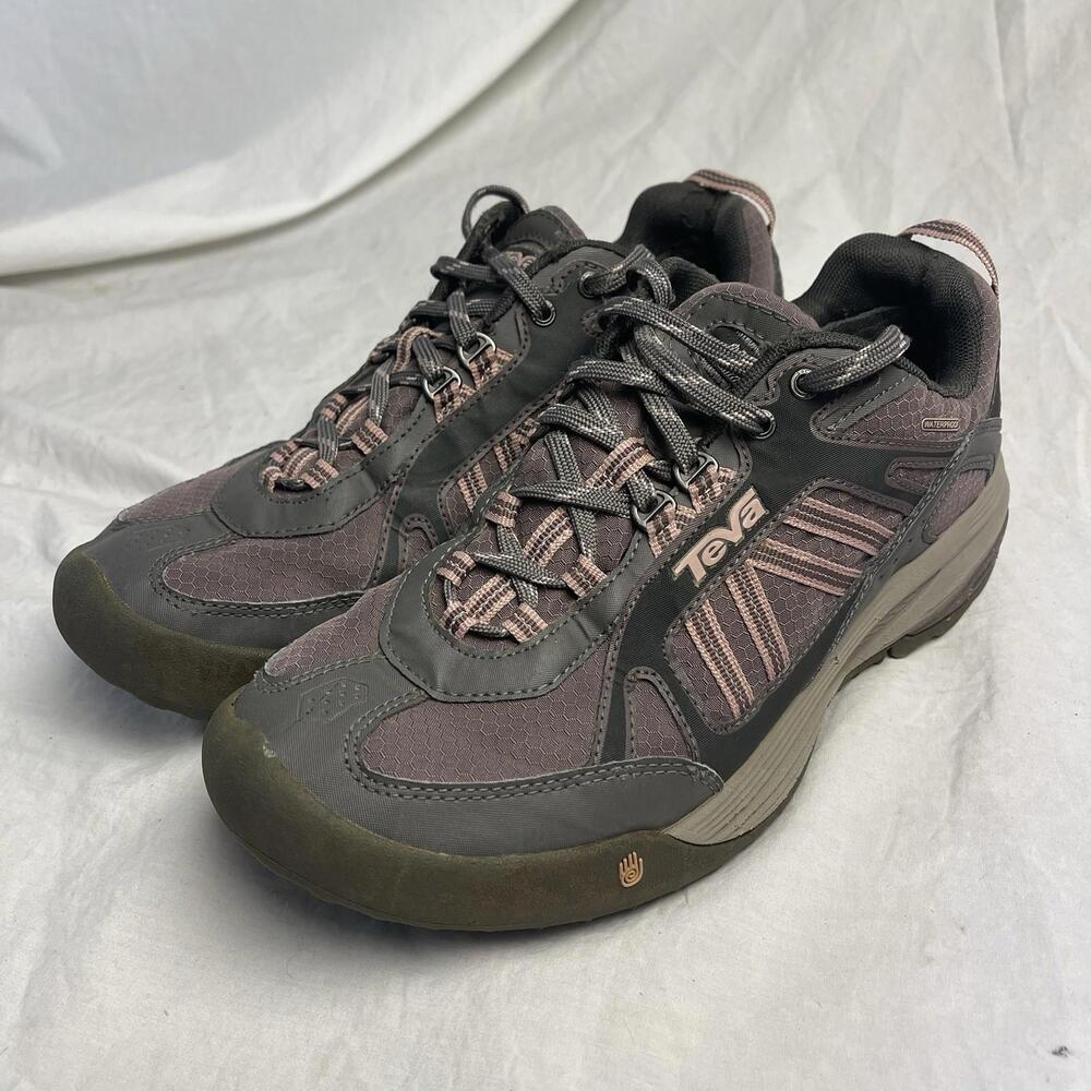Teva Charge Womens Sz 9 Waterproof Spider Rubber Iron Gray Purple Trail Hiking